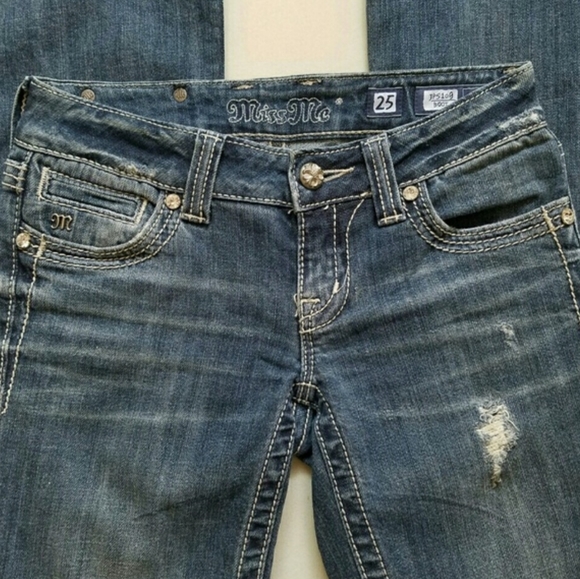 Miss Me Distressed Rhinestone Jeans - Picture 3 of 4